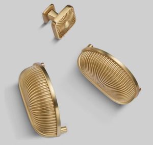 Poignée de tiroir en zinc style chinois WEKIS, poignées dorées en forme de coquille pour commode, chambre, cuisine, petite porte d'armoire à trou unique - Product Image 3