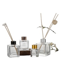 Bouteille en verre vide pour huile aromatique avec bâtonnets diffuseurs, désodorisant, parfum, flacon diffuseur en verre avec emballage 200ml