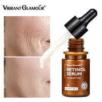 Ensemble de soins au rétinol unisexe Vibrant Glamour avec acide hyaluronique, crème anti-âge blanchissante pour le visage, sérum facial, crème pour les yeux pour le renouvellement de la peau