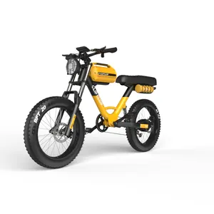 Sepeda Listrik kota paduan aluminium 20 inci roda 48V15AH 80KM jangkauan sepeda listrik sepeda listrik Retro untuk dewasa