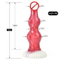 Vibromasseur anal épais Soft Monster avec gros nœud pour jeux érotiques adultes