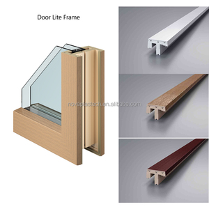 Tùy chỉnh hiện đại tuyến tính cửa gỗ Lite khung PVC đùn hồ sơ cho khách sạn khung cửa sổ tùy chỉnh nhựa PVC hồ sơ - Product Image 5