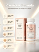 Complexe de collagène de levure en poudre instantanée, polypeptide, élastine, acide hyaluronique, complément beauté pour la peau des femmes, OEM ODM