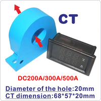 YWS28VA Meteran Ganda Digital Hanya Layar LED 0.28" Pengukur Tegangan Arus Akurasi 1% 0-600V DC14-100V 10-100A -10~50