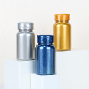 Envases Metálicos de Plástico para Suplementos, Contenedores para Almacenamiento de Pastillas con Tapas de Rosca para Vitaminas, Hierbas y Alimentos Dietéticos - Product Image 2