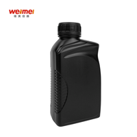Botella de Aceite para Motor de Alta Calidad, Ecológica, de 500 ml, de HDPE Marrón, Forma Plana, Tapa de Rosca de 38 mm, para Almacenamiento de Aceite de Motor, con Serigrafía
