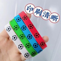 Pulsera de Silicona de Fútbol, Brazalete de Goma con Estampado de la Copa Mundial de Fútbol, Diseño Geométrico para Hombre y Mujer, Logotipo Personalizado, Invierno 2023, de Fábrica