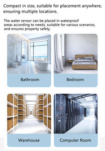 جهاز إنذار تسرب المياه بدون واي فاي، مستشعرات عالية الحساسية، تنبيه صوتي عالٍ 80 ديسيبل لأي تلف قد يسببه تسرب المياه قريب من أي جهاز يستخدم الماء - Product Image 6
