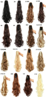 Extension de queue de cheval à pince banane 24 pouces 120g, effet naturel ondulé et volumineux, en fibre haute température, pour toutes les occasions