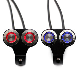 Interruptor de manillar de motocicleta Motorola, doble función, metal, foco, bocina, resistente al agua, corte de energía, 22 pulgadas, uso general - Product Image 1