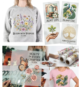 Nouvelle Saison Autocollants Thermocollants DTF Papillon Botanique pour un Design Unique Papier Thermocollant Hotfix - Product Image 1