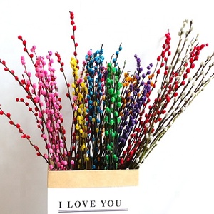 Fornitura di Fabbrica di Fiori di Salice Argentato Preservati per Decorazioni Natalizie, del Ringraziamento e del Capodanno Cinese - Product Image 1