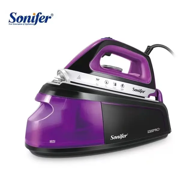 Sonifer SF-9053 powerful 2400W large water tank laundry anti drip vertical wireless steam iron station cordless electric iron