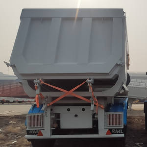 <span class=keywords><strong>Tri</strong></span> 3 akslar 12 tekerlekler 50 ton U tipi damperli taş kum kömür taşımacılığı için arka damperli römork - Product Image 4