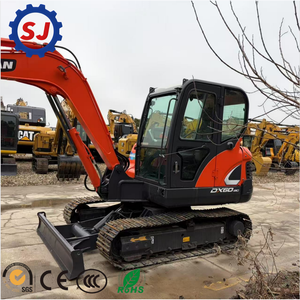 Excavatrice d'occasion Doosan DX60-9C 6 tonnes (6T) sur chenilles avec moteur Yanmar, faible nombre d'heures, consommation de carburant économique, pelle de 6000 kg - Product Image 3