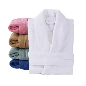 Bata de baño de algodón para hombre y mujer, suave, 100% algodón, Unisex, de noche, gran oferta