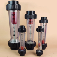 Débitmètre rotamètre LZS-50 en PVC-U, résistant à la corrosion, transparent, avec alarme de bas débit et raccord à bride pour la plomberie
