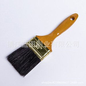Pinceaux plats à poils de porc, manche en bois, 12-20 mm, origine Zhenjiang, pour peinture et nettoyage LT6422E - Product Image 1