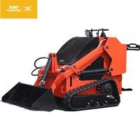 Minicargadora de orugas YGZG EPA Euro 5 a gasolina con sistema de enganche rápido universal