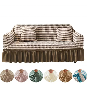 Housse de Canapé en Tissu Luxe Léger, Ensemble Complet Antidérapant en Gaze <span class=keywords><strong>Bulle</strong></span>, Universelle Quatre <span class=keywords><strong>Saisons</strong></span> - Product Image 1