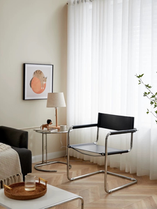 Accent tarzı tasarımcıdan sandalye deri salonu kanepe sandalye fiberglas bacak geri eğlence koltuk otel Villa Modern restoran - Product Image 6