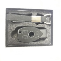 SAIBON Cuir Clé De Voiture En Plastique De Remplacement à distance Flip Clé housse Pour Mercedes Benz W203 W210 W211 W124