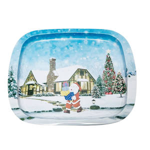 Caja de <span class=keywords><strong>Metal</strong></span> para fabricación de hojalata personalizada de fábrica, contenedor de lata de grado alimenticio, bandeja rodante para Navidad - Product Image 2