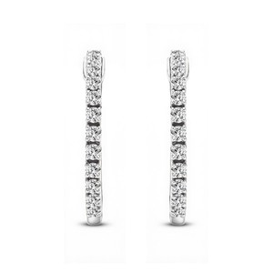 Pendientes de Aro Finos con Diamante Cultivado en Laboratorio de 1.08 Quilates, Plata de Ley 925, Titanio, Oro de 10K, 14K, 18K, Joyería Fina de Lujo - Product Image 4