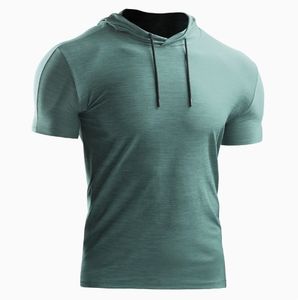 Camisetas de gimnasio personalizadas para hombre, transpirable, de secado rápido, con capucha, con patrón impreso - Product Image 6