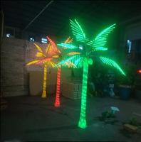 Wasserdichte blaue LED-Palmenleuchte mit realistischen Blättern für Halloween, Heimdekoration, Garten, Resort, Strand und Weihnachtsdekoration