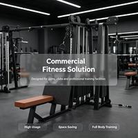 Machine de musculation professionnelle double face 8 stations, robuste, en acier, personnalisable pour la musculation