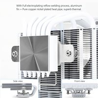Refroidisseur à air pour processeur Thermalright AXP120-X67 blanc ARGB, 6 caloducs, ventilateur PWM de 120 mm, compatible AMD