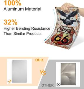 <span class=keywords><strong>Plaque</strong></span> en aluminium rétro vintage créative <span class=keywords><strong>pour</strong></span> bars, résidences, chambres - Impression UV couleur personnalisée, taille personnalisable - Product Image 3