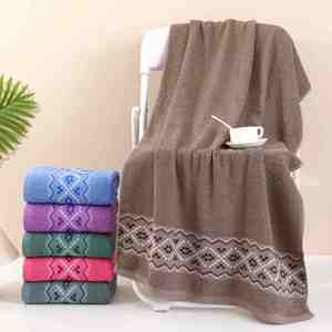 Serviette de bain en coton pur 14 s, produit de haute qualité, doux et confortable - Product Image 1
