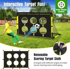 Mini-<span class=keywords><strong>but</strong></span> de <span class=keywords><strong>football</strong></span> pliable pour enfants, idéal pour l'entraînement en extérieur, avec filet et cibles pour les tout-petits - Product Image 4