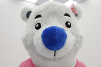 Costume de mascotte d'ours polaire gonflable sur mesure, costume d'ours géant en peluche avec logo pour la promotion de la marque, défilé, événement, OEM