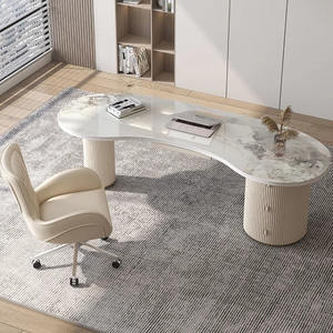 Panneau de roche de luxe Bureau de salon de beauté Mobilier de bureau <span class=keywords><strong>Table</strong></span> de <span class=keywords><strong>consultation</strong></span> de beauté médicale <span class=keywords><strong>Table</strong></span> de réception <span class=keywords><strong>Table</strong></span> de négociation - Product Image 1