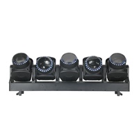 Luz Móvil de Cabeza con 5 Haces LED de 120W, Luz de Escenario con 5 Haces y Anillo LED RGB, Iluminación de Efectos Programable DMX512 para DJ y Discoteca