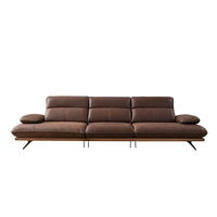 Ensemble de canapés modulaires carrés en cuir/tissu de style italien moderne - Design durable de haute qualité pour salon, appartement, école