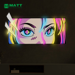 Anime Girl Eye Light Custom Neon Pop Art Game Room Decor Colorful UV Print Led Neon Wall Art for Kids Room Bedroom Decor - Product Image 5