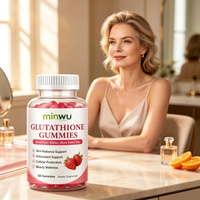 Complément de beauté végétalien en gommes à la vitamine C et au glutathion, mélange naturel anti-âge pour la peau