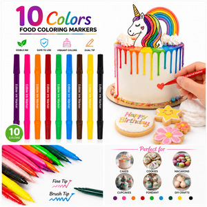 Bolígrafos de Colorante Alimentario Comestible de Grado Alimentario, Color Arcoíris, Fáciles de Usar, Herramientas para Hornear para Panadería, Pigmento Comestible - Product Image 3