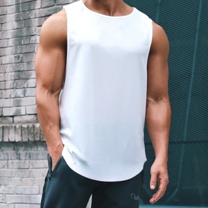 Men's Breathable 100% Polyester Workout Undershirt <b>Stringer</b> Fitness Wear with Sleeveless Cuff for Fitness Training - Product Image 3