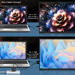 Yubwvo Màn Hình Di Động 18.5 Inch FHD 1080P IPS HDR USB C Màn Hình Di Động HD Bên Ngoài Du Lịch Chơi Game Màn Hình Cho Máy Tính Xách Tay - Product Image 5