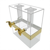 Distributeur de boissons en acrylique transparent, distributeur de boissons de qualité alimentaire respectueux de l'environnement, grande capacité de 6 L avec robinet