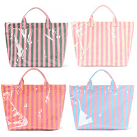 Sacs fourre-tout rayés grande capacité, sac à main à bandoulière imperméable, sacs de rangement portables pour voyages en plein air