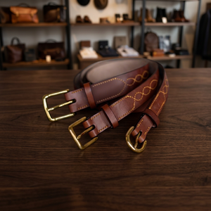 BS INTERNATIONAL NA33 Genuine Leather <b>Belts</b> Steel Square Pin Buckle <b>Vintage</b> Style Eco-Friendly Fashionable Custom Thick - Product Image 1