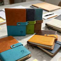 Carnet personnalisé avec couverture en cuir, carnet en papier recyclé, agenda, carnet de notes, planificateur d'affaires, carnet écologique