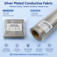 Tissu en fibre d'argent conductrice en gros, doux, antibactérien et antistatique, pour la confection de vêtements