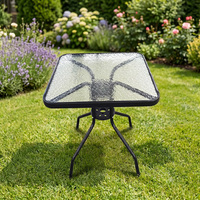 Table d'extérieur en métal au design moderne Uplion Mobilier de jardin imperméable pour le parc, la plage ou le hall
